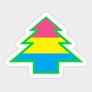 Pansexual/Panromantic Pride: Christmas Tree Sticker